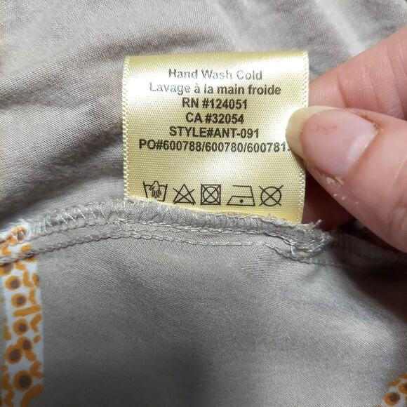 Anthropologie Porridge Women's Mixed Media Boho Sleeveless Blouse - Picture 7 of 7